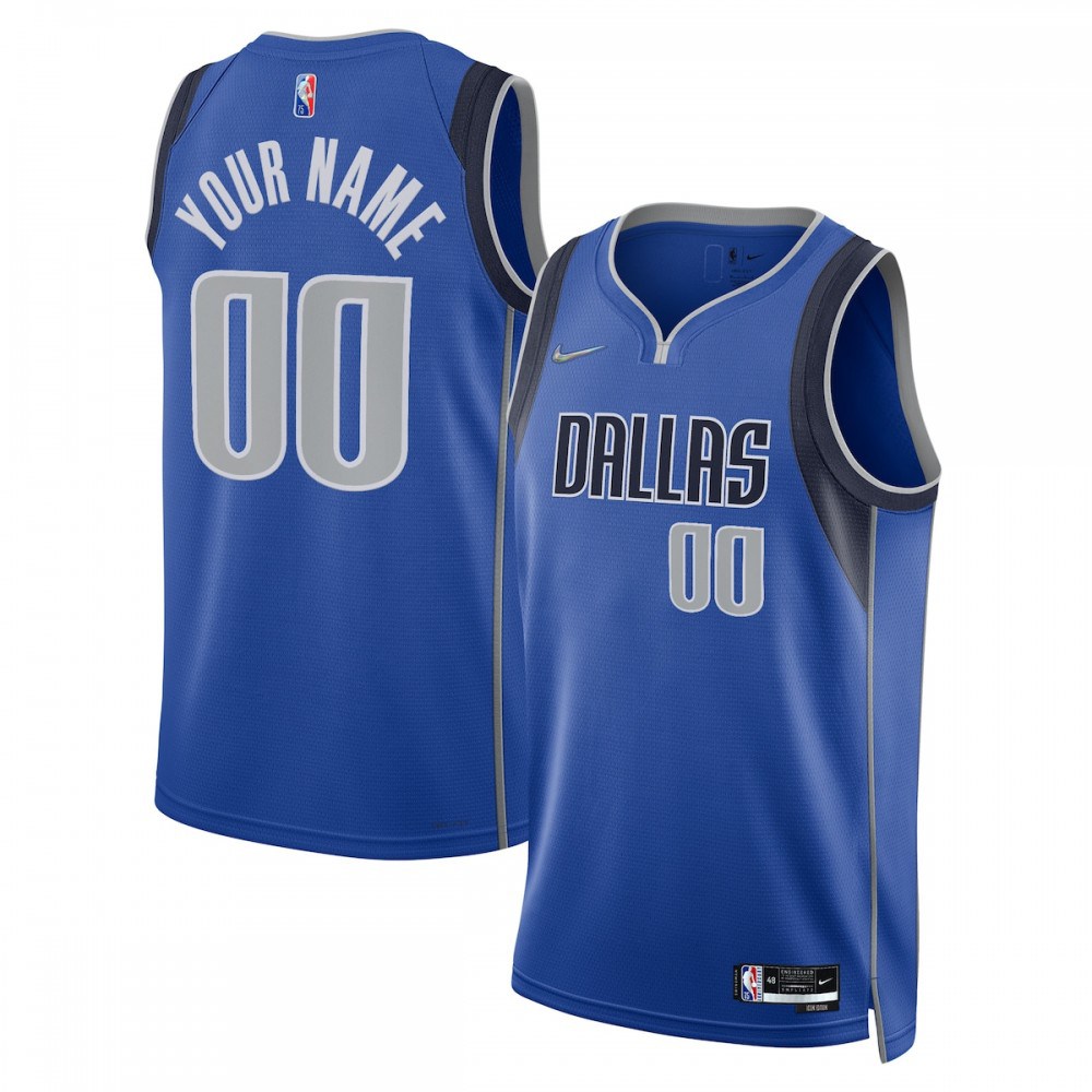 Dallas Mavericks 2021/22 Diamond Swingman Custom Jersey - Icon Edition - Blue-Pro Kit Vault | Brand New 26/27 Sports Jerseys